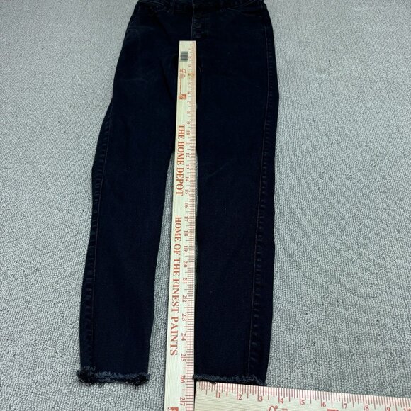 Old Navy Jeans Extra High Rise Rockstar Super Skinny Black Pockets Size 0 - Picture 3 of 12